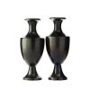 Directoire | Galerie Golovanoff Paire De Vases Paire De Vases Neo-Classiques Noirs Sur Fond Rouge , Ph Lundgren