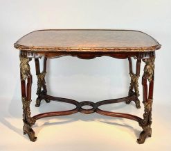 Art Deco | Robin Kowalski Antiques Table A The En Noyer Et Ecaille De Tortue De La Maison Franck