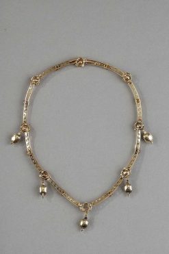 Napoleon Iii | Ouaiss Antiquités Collier En Or Articule Et Pierres Precieuses Du Xixe Siecle