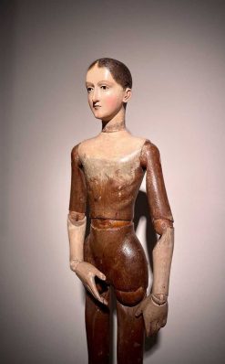 Xixe Siecle | Herwig Simons Fine Arts Mannequin Napolitain Articule En Bois Polychrome