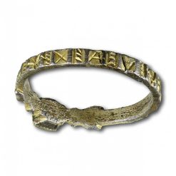 Bijouterie, Joaillerie | Matthew Holder Bague Medievale En Argent Dore Et Nielle Avec Dragons, 13E/14E Siecle