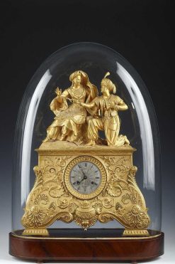 Louis-Philippe | Tobogan Antiques Pendule Leila Et Le Giaour, France Circa 1830