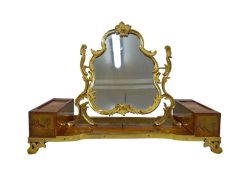 Miroirs, Trumeaux | La Jurande Miroir De Toilette A Decor De Marqueterie De Ruine Estampille Joubert