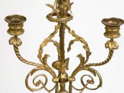 Louis Xvi | Christophe Havas Paire De Candelabres Louis Xvi En Bronze Patine Et Dore