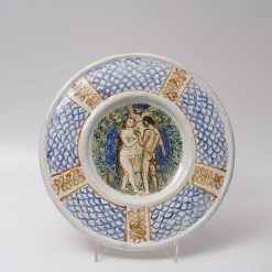 Ceramiques, Porcelaines | Galerie Latham Adam Et Eve Grand Plat En Faience De Maurice Savin (1894-1973)