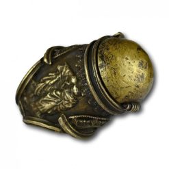 Bijouterie, Joaillerie | Matthew Holder Bague A Gant Renaissance En Bronze Ornee D'Un Encrier, Italie 16E /17E Siecle