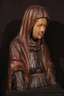 Xvie Siecle Et Avant | Chatelan Antiquités Sainte Femme En Buste En Chene Polychrome, Allemagne Ou Pays Bas