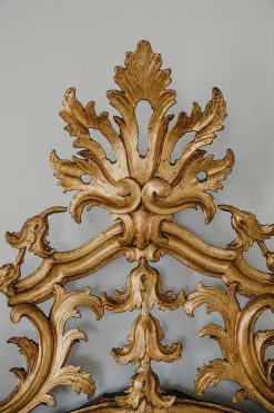 Miroirs, Trumeaux | Galleria Sinigaglia Paire De Miroirs Italiens En Bois Dore D'Epoque Louis Xv