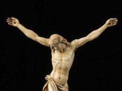 Xviie Siecle | Spectandum Christ Crucifie Tres Finement Sculpte En Ivoire, Ecole Flamande 17E Siecle