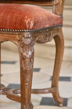 Louis Xv | Galerie Pellat de Villedon Ensemble De Huit Chaises En Bois Naturel