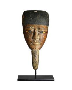 Archeologie | Matthew Holder Masque De Momie En Bois Peint, Egypte Periode Dynastique Tardive, Ca. 712 A 332 Av