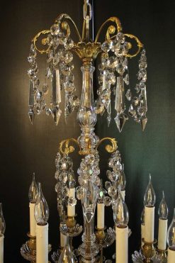 Napoleon Iii | Antiquités Thierry Martin Baccarat, Important Lustre A 18 Feux, Milieu Du Xixe Siecle