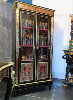 Napoleon Iii | Antiquités Biau Vitrine En Marqueterie Boulle Epoque Napoleon Iii