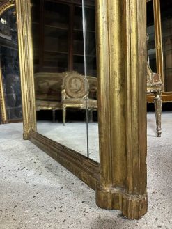 Miroirs, Trumeaux | Antiquités Simon Miroir De Cheminee En Bois Dore A Decor Cynegetique 