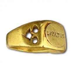 Bijouterie, Joaillerie | Matthew Holder Bague En Or Gravee Du Prenom Lupatus, 3E/4E Siecle Apres Jc.