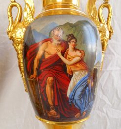 Empire | GSLR Antiques Paire De Vases Empire En Porcelaine De Paris