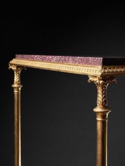 Restauration | Galerie Lamy Chabolle Table En Porphyre Et Bronze Dore