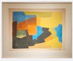 Gravures Anciennes | Castellino Fine Arts Composition, Lithographie De Serge Poliakoff (1900 - 1969)