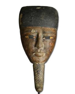 Archeologie | Matthew Holder Masque De Momie En Bois Peint, Egypte Periode Dynastique Tardive, Ca. 712 A 332 Av