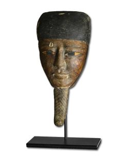 Archeologie | Matthew Holder Masque De Momie En Bois Peint, Egypte Periode Dynastique Tardive, Ca. 712 A 332 Av