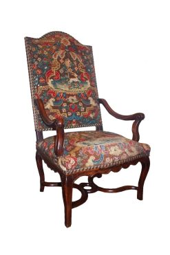 Regence | Didascalies Important Fauteuil A Dossier Plat, Epoque De La Regence, Xviiie