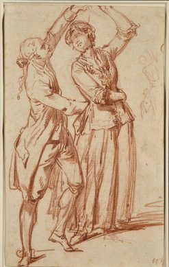 Louis Xvi | Poncelin de Raucourt Fine Arts Couple Dansant, Vers 1770 - Attribue A Hubert Robert (1733-1808)