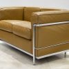 Art Deco | BG Arts Le Corbusier & Cassina - Canape Lc2 Cuir Fauve