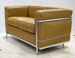 Art Deco | BG Arts Le Corbusier & Cassina - Canape Lc2 Cuir Fauve