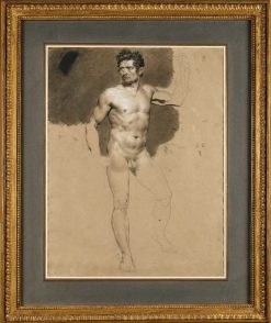 Restauration | Poncelin de Raucourt Fine Arts Academie D'Homme Nu, Attribue A Constance Charpentier (1767-1849)