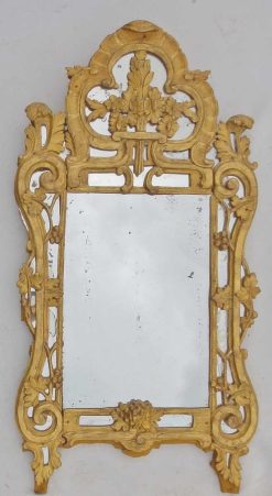 Xviiie Siecle | Anne Besnard Miroir En Bois Dore, Xviiie Siecle