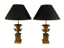 Louis-Philippe | Antiquaires Balzeau & Brion Paire De Lampes Cassolettes Vases Medicis En Bronze Epoque Louis Philippe