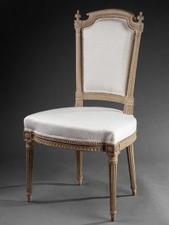 Louis Xvi | Galerie Delage Paire De Chaises A Colonnes Detachees Attribuees A Henri Jacob