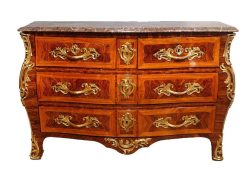 Louis Xv | Gérardin et Cie Commode Tombeau Estampillee Tairraz Xviiie Siecle