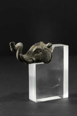 Archeologie | Cavagnis Lacerenza Tete Romain D'Elephant En Bronze, Iie Siecle Apres J.-C.