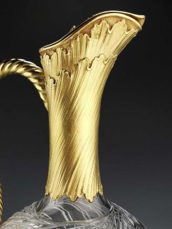 Argenterie Et Orfevrerie | L'orfèvrerie lyonnaise Odiot - Paire De Carafes En Cristal Taille Et Vermeil