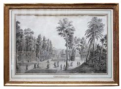 Gravures Anciennes | Galerie Berger Vues Du Parc Royal De Bruxelles Vers 1798