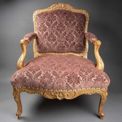 Regence | Laurent Chalvignac Paire De Larges Fauteuils Epoque Regence Xviiie Siecle