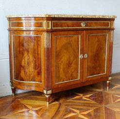 Directoire | GSLR Antiques Buffet Directoire En Acajou Et Marbre Brocatelle D'Espagne