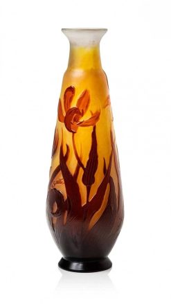 Art Nouveau | Galerie Origines Emile Galle, Vase Verre Multicouche Aux Tulipes