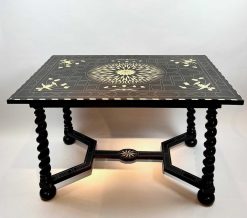 Nouveautes | Robin Kowalski Antiques Table De Milieu Du Xviiie Siecle En Bois Noirci Incruste D'Os