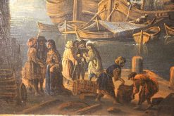 Louis Xiv | Didascalies Scene De Port, Ecole Italienne Vers 1700