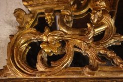 Regence | Méounes Antiquités Grand Miroir D'Epoque Regence A Parecloses Aux Deux Dorures