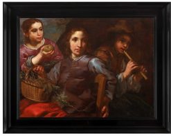 Nouveautes | Jan Muller Portrait De Trois Enfants - Bernhard Keil (1624-1687)