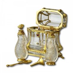 Objets De Vitrine | Matthew Holder Exceptionnel Necessaire En Cristal De Roche Monte Sur Or