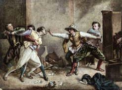 Louis-Philippe | Michel Lardanchet Antiquités Querelle De Mousquetaires, D'Apres Jean Louis Meissonier