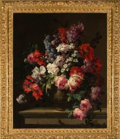 Xviie Siecle | Franck Anelli Fine Art Bouquet De Fleurs Sur Un Entablement - Jean-Baptiste Monnoyer (1636-1699)