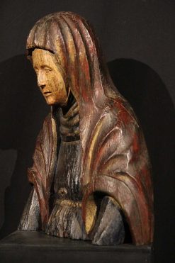 Xvie Siecle Et Avant | Chatelan Antiquités Sainte Femme En Buste En Chene Polychrome, Allemagne Ou Pays Bas