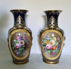 Louis-Philippe | Anne Besnard Vases En Porcelaine D'Epoque Restauration