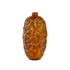 Art Nouveau | BG Arts 1921 Rene Lalique - Vase Ronces Butterscotch