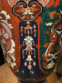 Objet De Decoration | La Crédence Tres Grande Paire De Vases Cloisonnes, Japon 19E Siecle